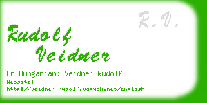 rudolf veidner business card